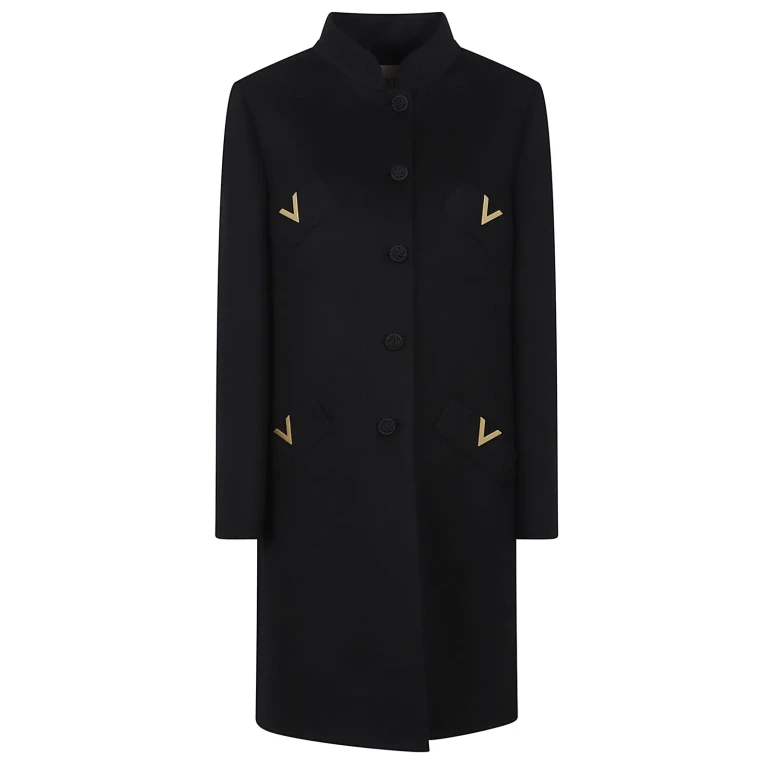 Valentino Garavani Cappotto Cn V Metallo Solid Compact Drap