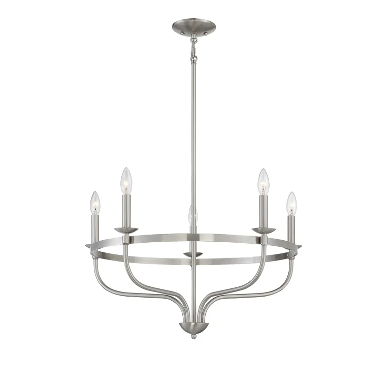 Trade Winds Lighting 5-Light Chandelier In Brushed Nickel - TW30092-BN