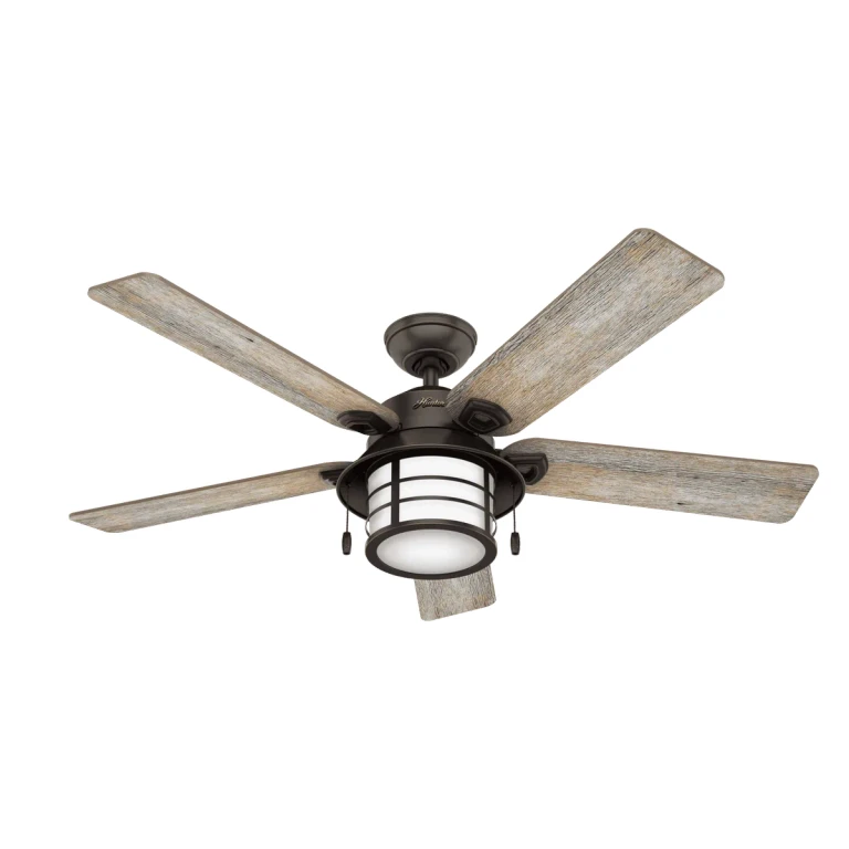 Hunter Key Biscayne 2-Light 54" Indoor/Outdoor Ceiling Fan in Onyx Bengal
