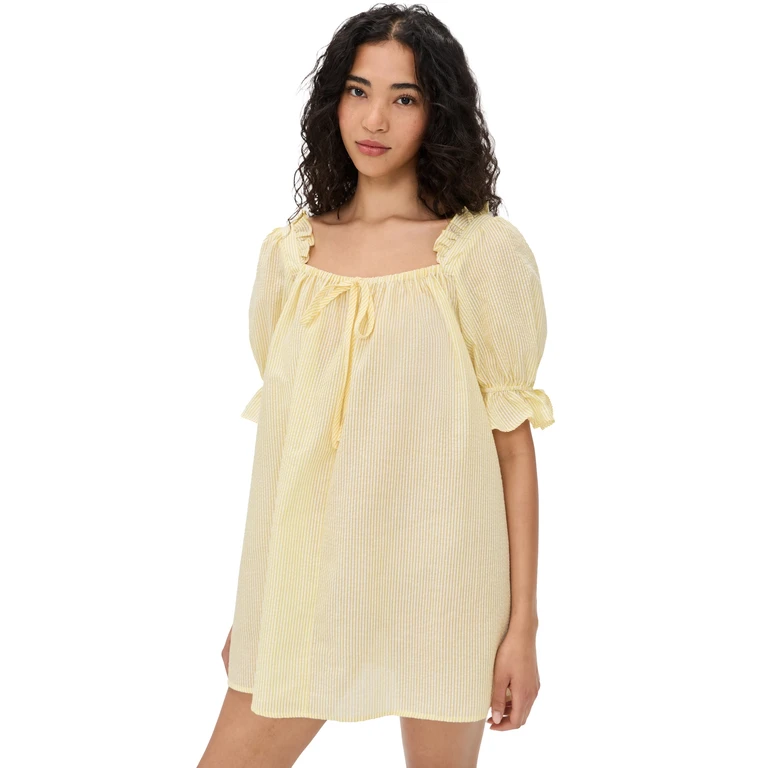o. p.t Allegra Mini Dress Yellow Stripe XS