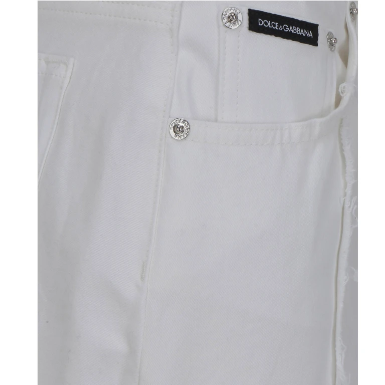 Dolce & Gabbana Denim Jeans White Cotton Elastane - Women