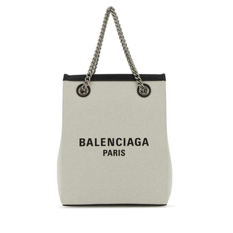 Balenciaga Sand Canvas Duty Free Handbag Naturel T Cotton Borse A Mano - Women