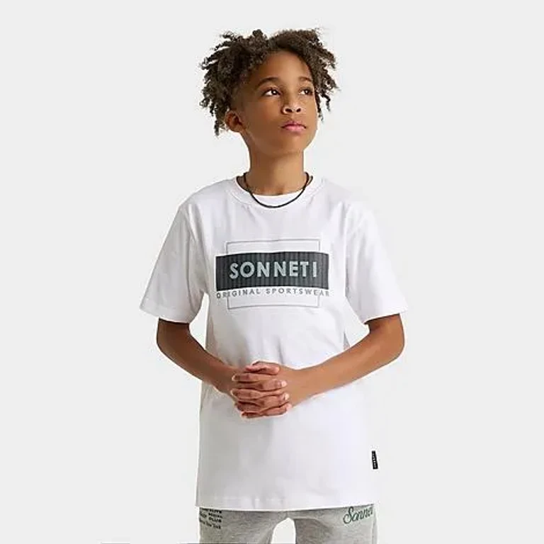 Big Kids Carbon T-Shirt in Optic White Size: Small