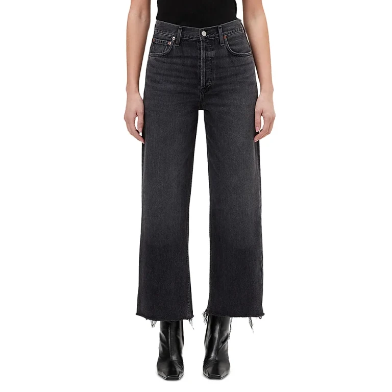 Agolde Ren High Rise Wide Leg Jeans in Chord