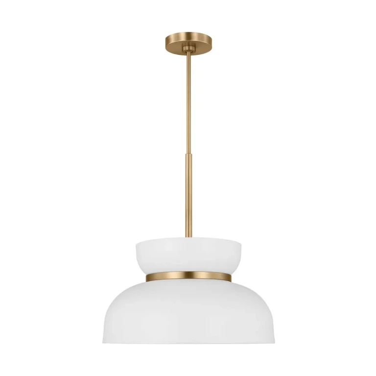 Matte White One Light Pendant from the Pemberton Collection