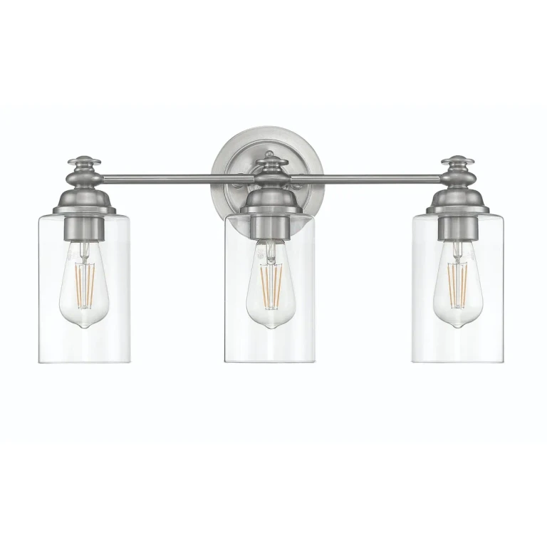 Dardyn 3-Light Bathroom Vanity Light in Brushed Polished Nickel