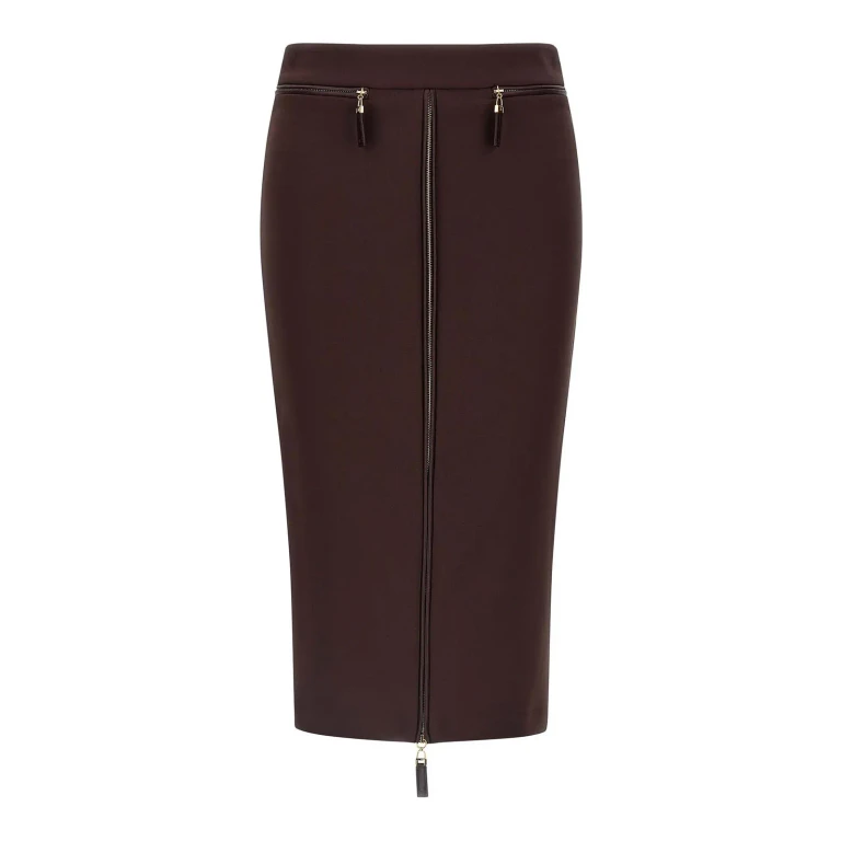 Elisabetta Franchi Jupe Midi - Rouge Brun