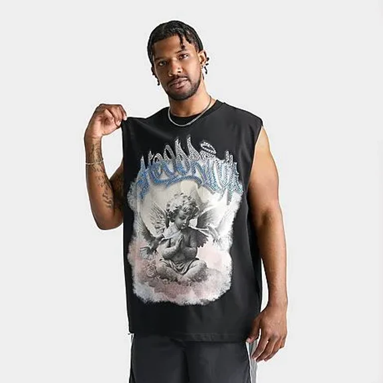 Hoodrich Men's Cherub Sleeveless T-Shirt in Black Size: Small
