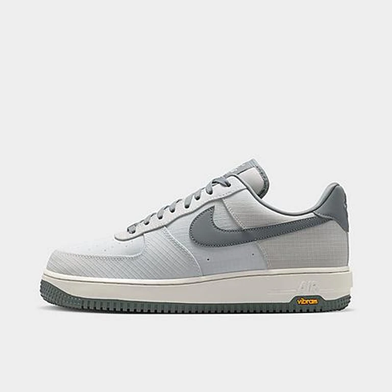 Nike Men's Air Force 1 '07 Vibram Casual Shoes in Summit White/Light Bone/Speed Yellow Size: 6.0