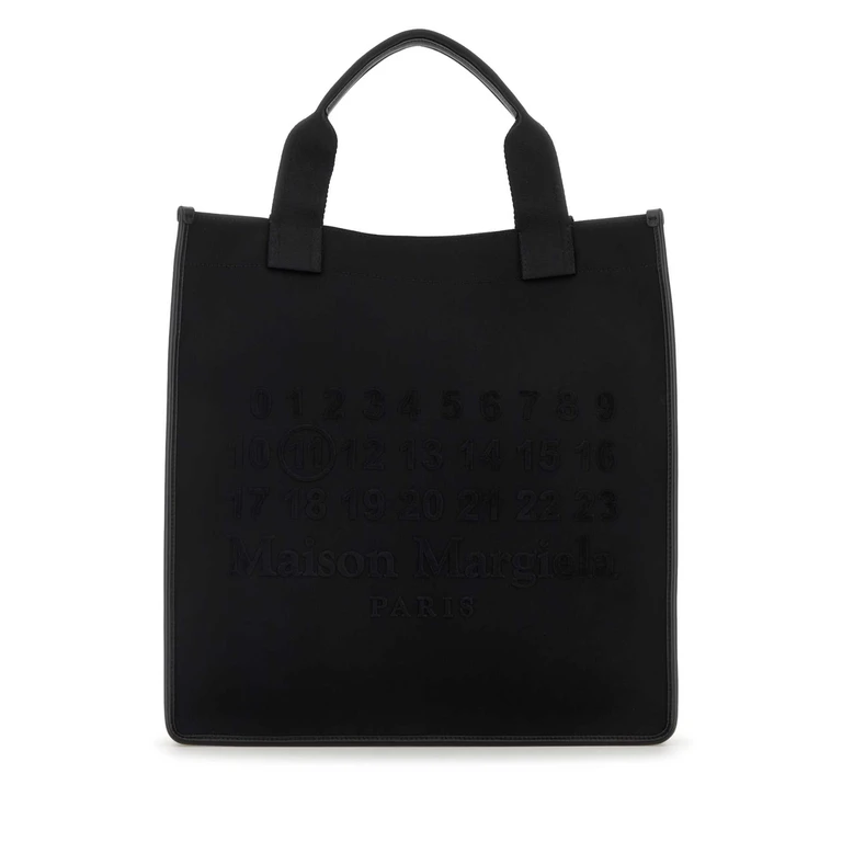 Black Canvas Shopping Bag Blackblackblack Borse A Mano - Women