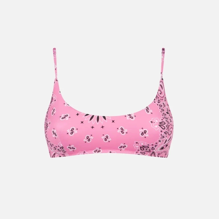 MC2 Saint Barth Judy Pink Bandana Bralette Bikini Top