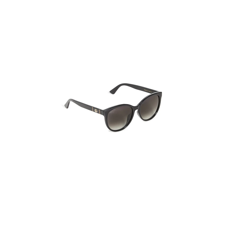Gucci Logo Soft Cat Eye Sunglasses Shiny Black One Size