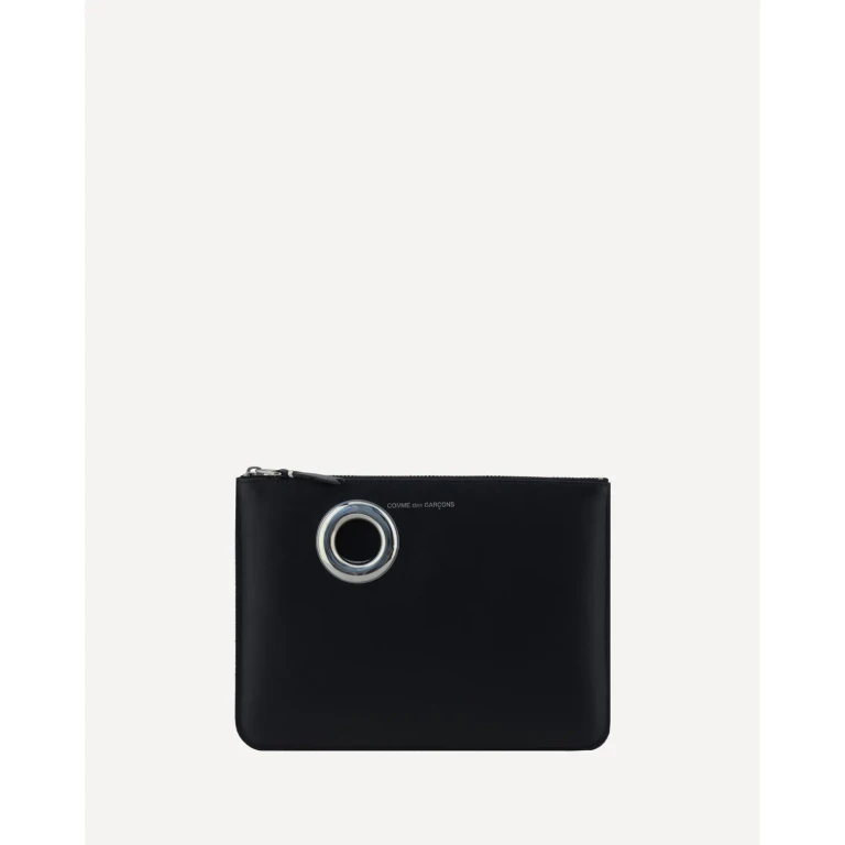 COMME DES GARÇONS WALLET Silver Eyelet Coin Purse Male UNI