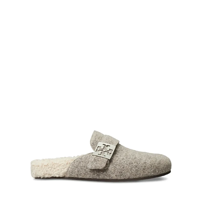 Tory Burch Women's Mellow Faux Shearling Mule Flats