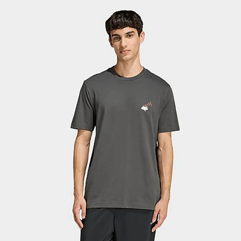 adidas Men's Coffee Cake Cheesecake Graphic T-Shirt in Grey Size: Small