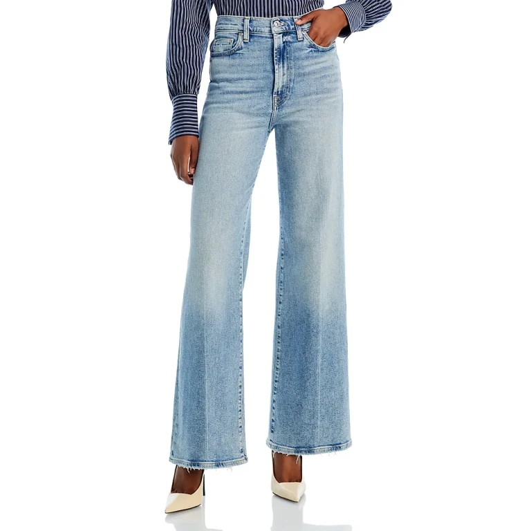 7 For All Mankind Ultra High Rise Jo Wide Leg Jeans in Must