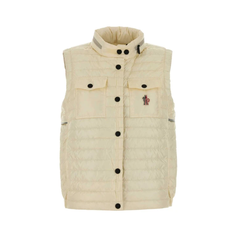Moncler Grenoble Cream Nylon Gumiane Down Jacket