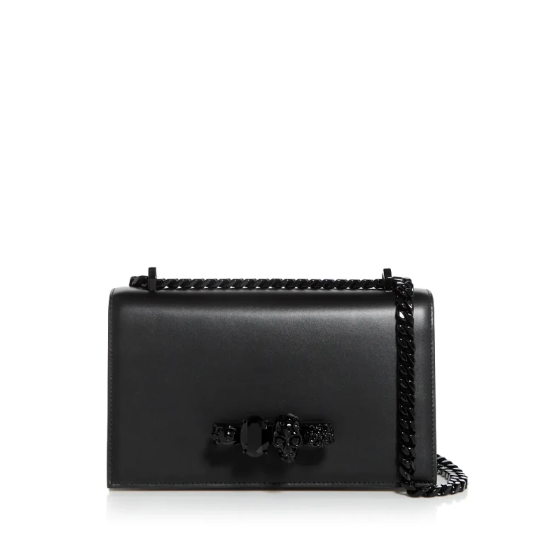 McQueen Embellished Leather Shoulder Bag