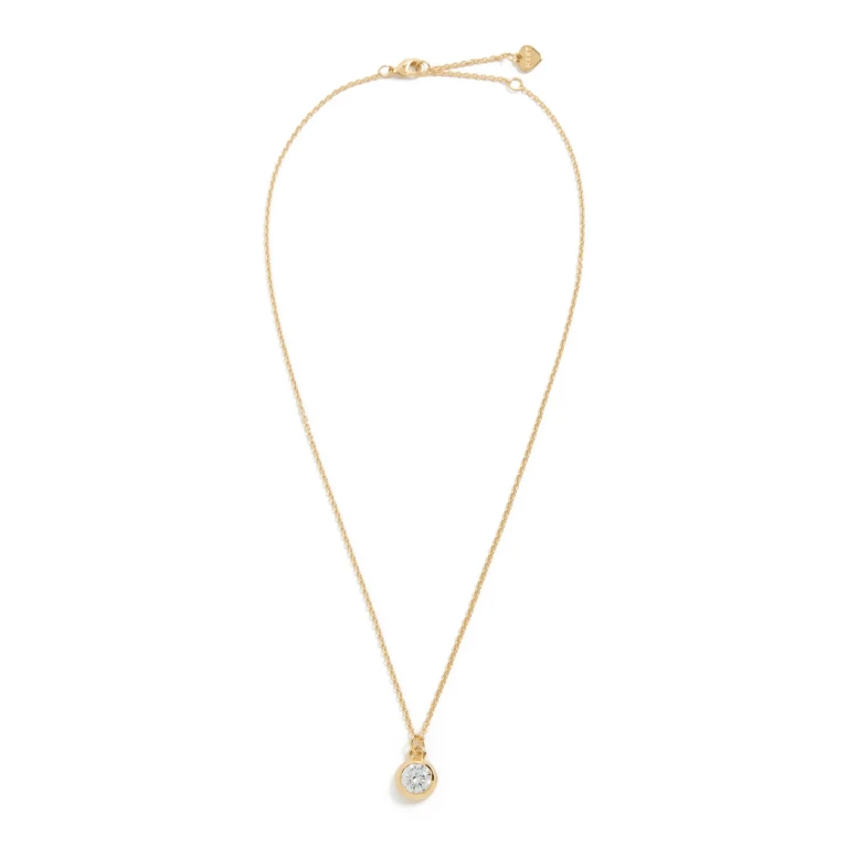 HART Bezel Charm Necklace Gold One Size