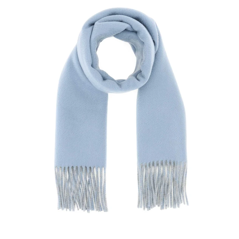 Burberry Light-Blue Cashmere Reversible Scarf Bankbluepalegrey Sciarpe E Foulard - Unisex