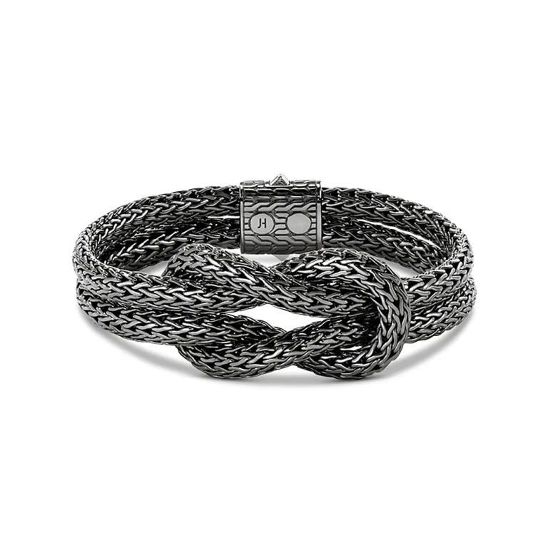 John Hardy Sterling Silver Classic Chain Love Knot Woven Link Bracelet