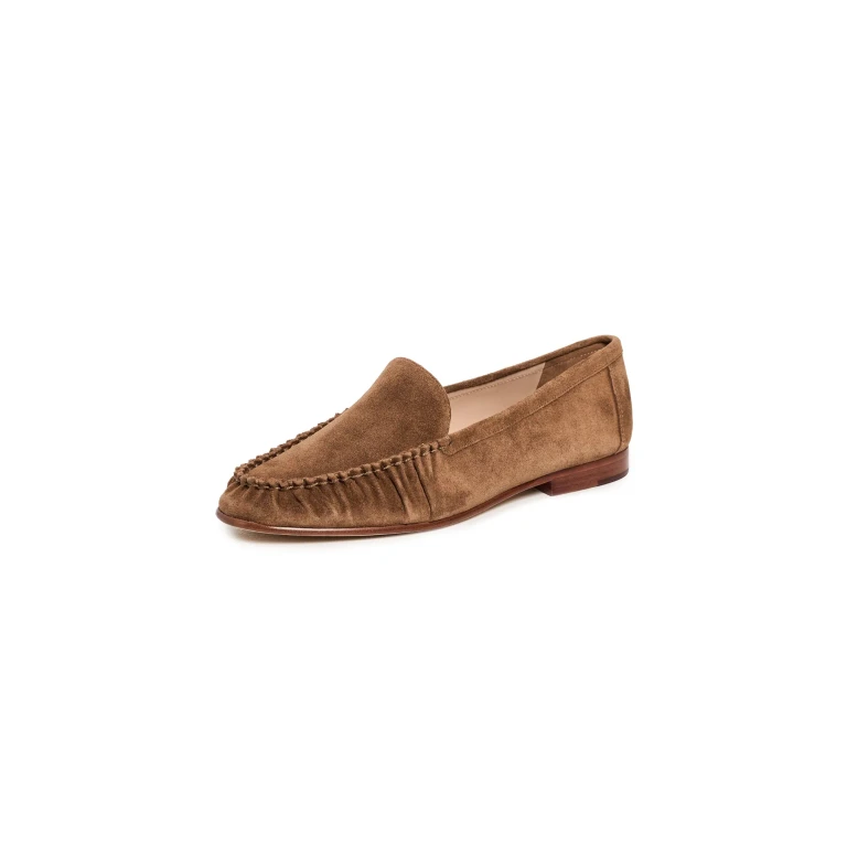 Veronica Beard Prilla Suede Loafers Chestnut 5.5