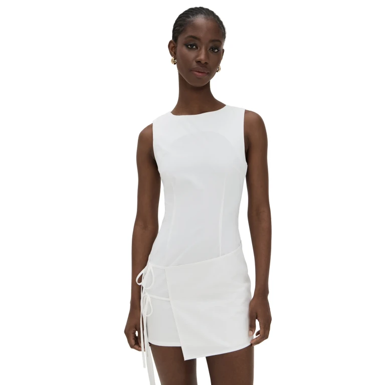 Lioness Ballerina Wrap Mini Dress Porcelain XXL