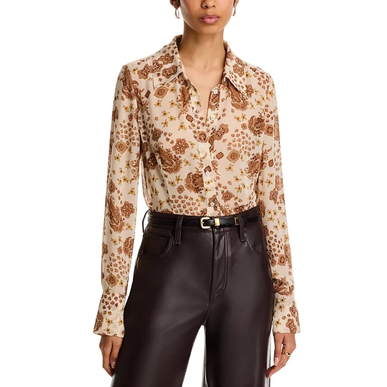 Paige Desano Silk Blend Floral Shirt