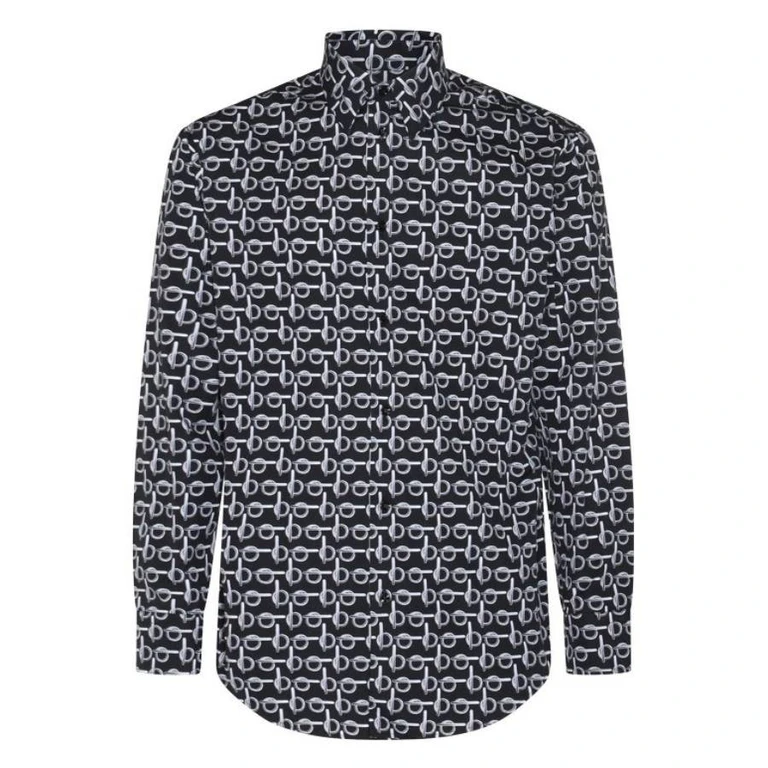 Burberry B-Line Printed Oversize Cotton Shirt
