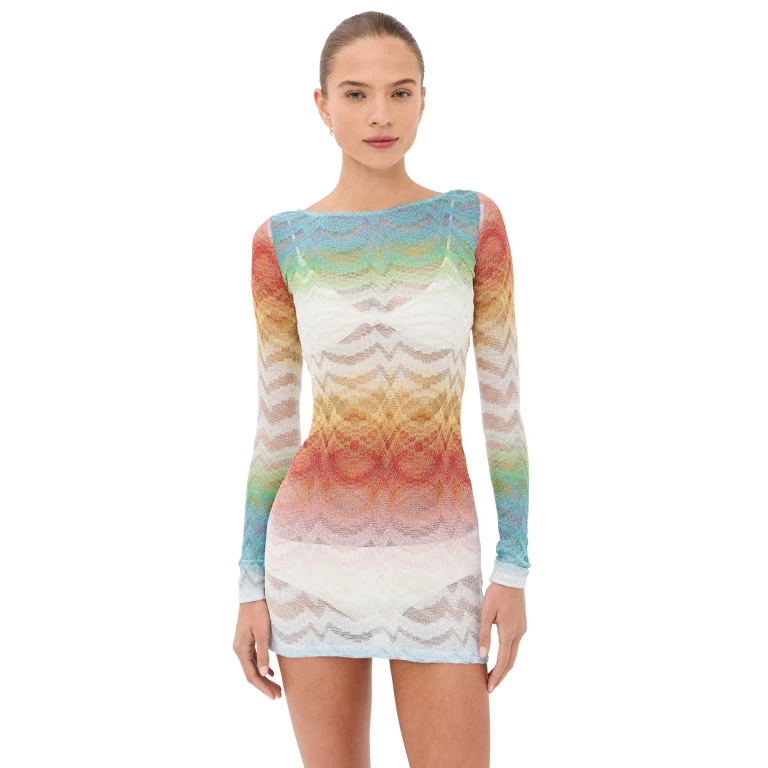 Missoni Long Sleeve T-Shirt Dress Multicolor 48