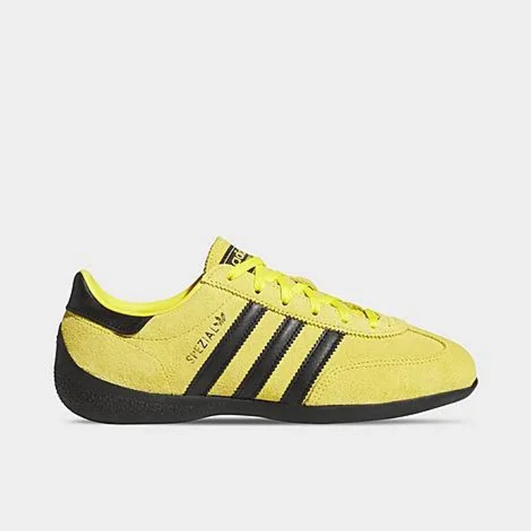 adidas Women's Originals Handball Spezial Lo Pro Casual Shoes in Yellow/Core Black/Gold Metallic Size: 5.5