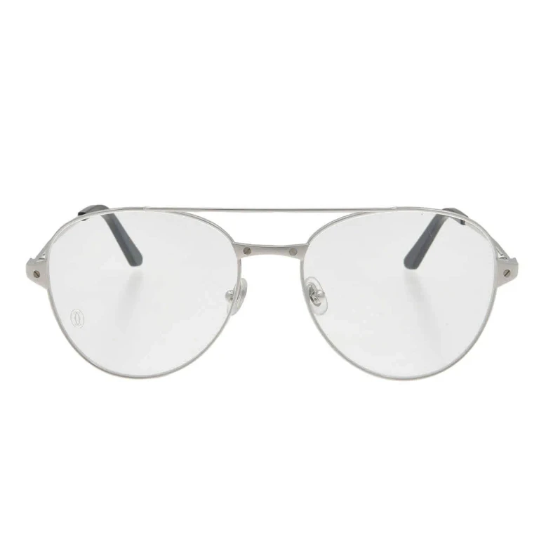 Cartier Santos de Cartier Demo Pilot Ladies Eyeglasses CT0307O 002 55
