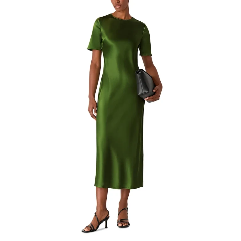 Whistles Avery Satin Twist Dress