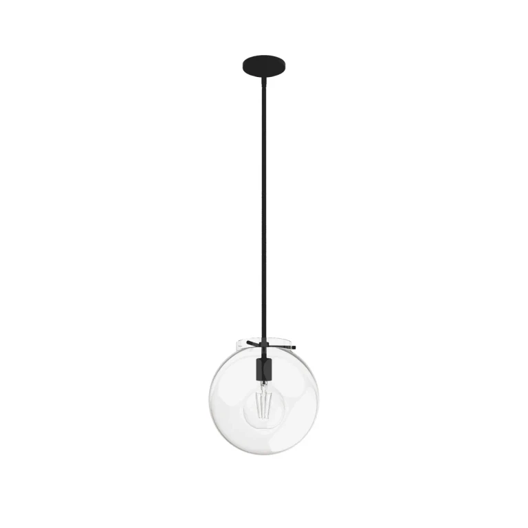 Natural Black Iron One Light Pendant from the Sacha Collection