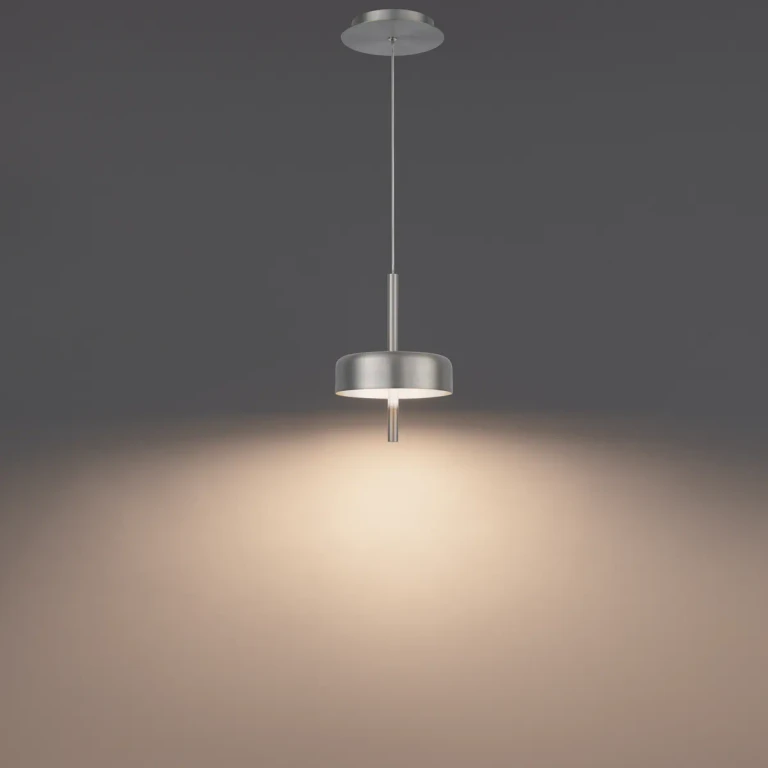 Brushed Nickel LED Mini Pendant from the Pierce Collection