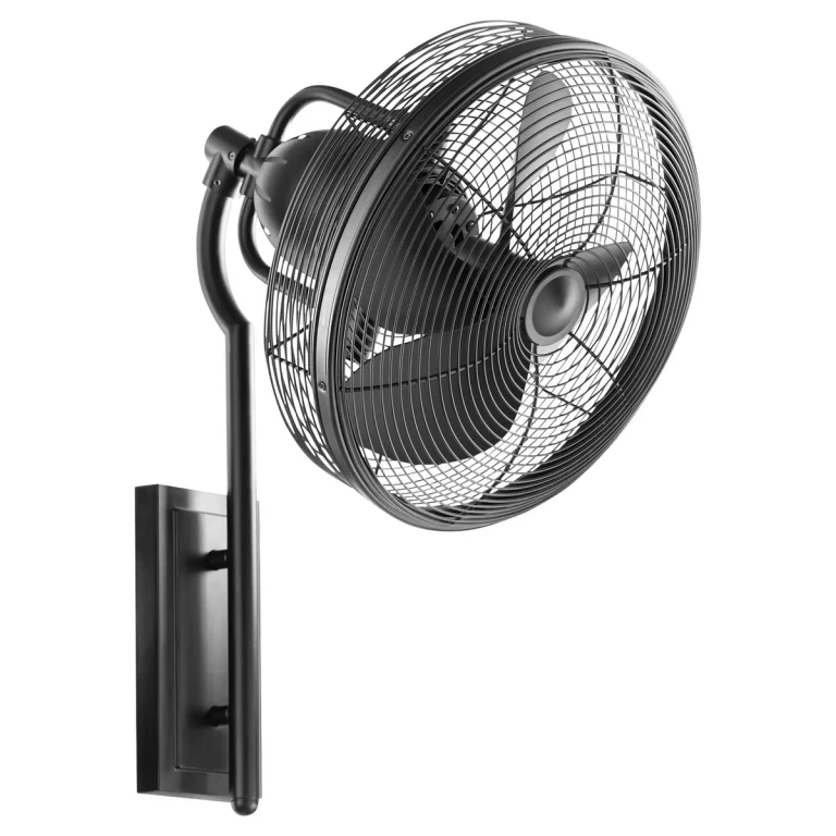 Matte Black Wall Fan from the Veranda Collection