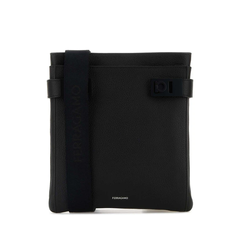 Black Leather Crossbody Bag