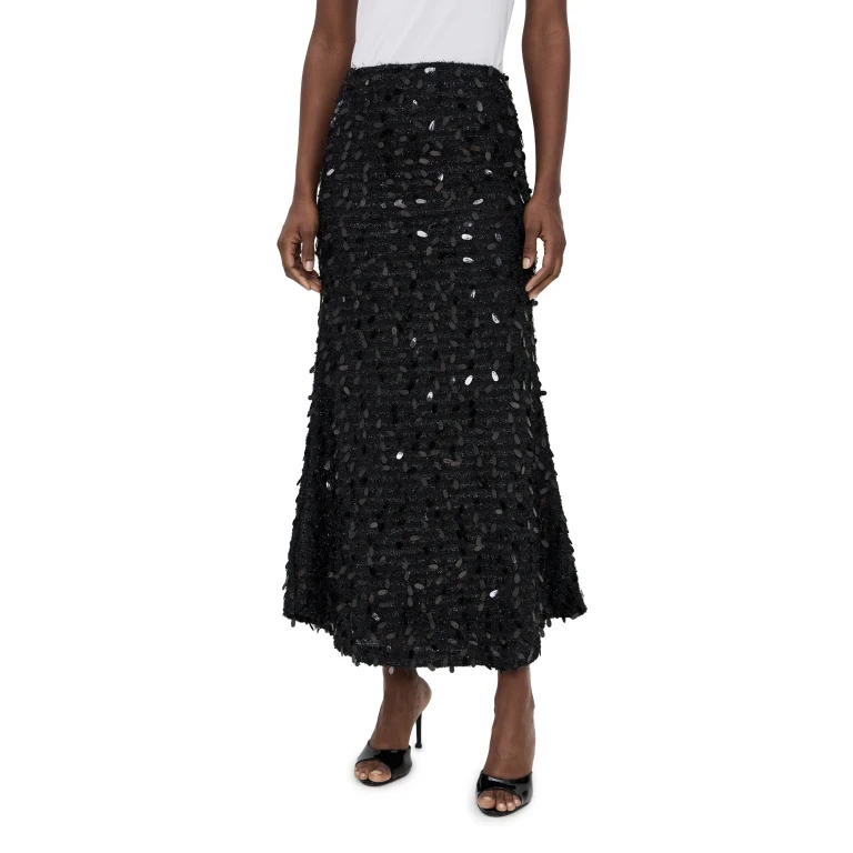 Bailey Rose Black Maxi Skirt Black L