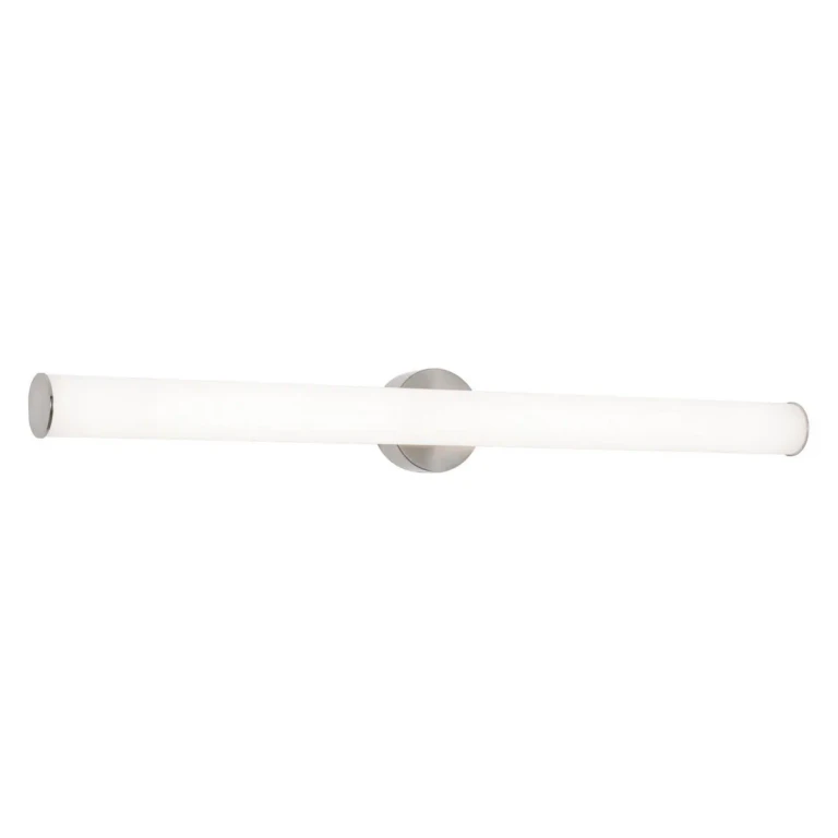 Satin Nickel LED Bathroom Vanity Light from the Leia Collection