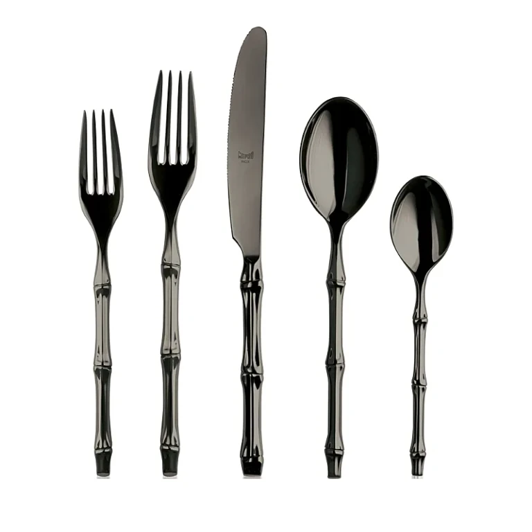 Mepra Bali Black Gold 5 Piece Flatware Set