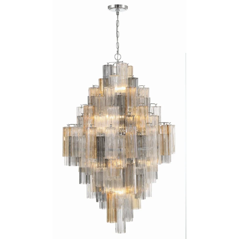 Polished Chrome 20 Light Chandelier from the Addis Collection