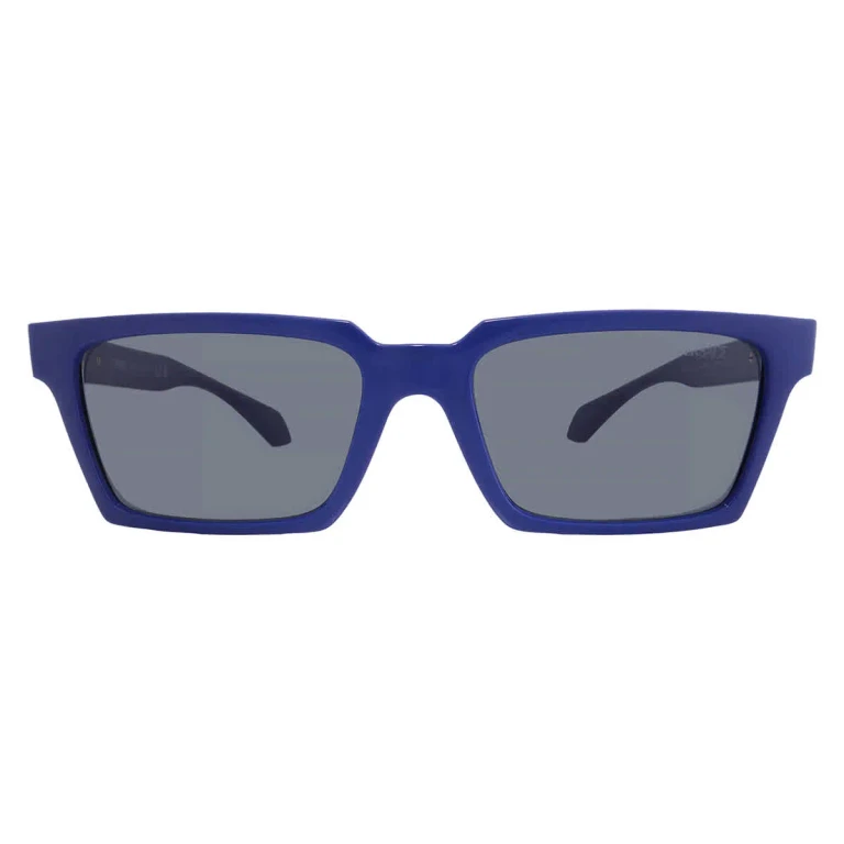 Versace Dark Grey Rectangular Mens Sunglasses VE4490U 545087 55
