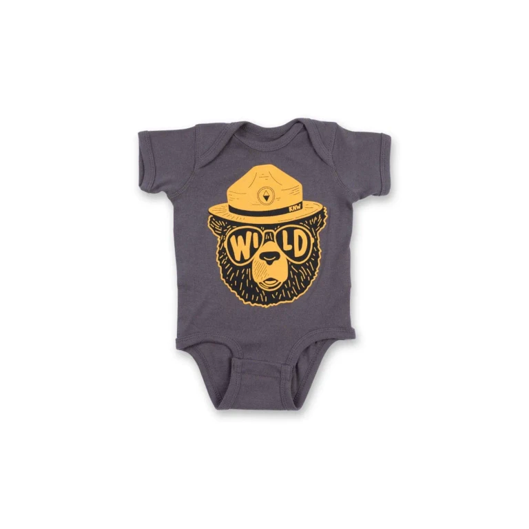 Wildbear Baby Bodysuit | Charcoal