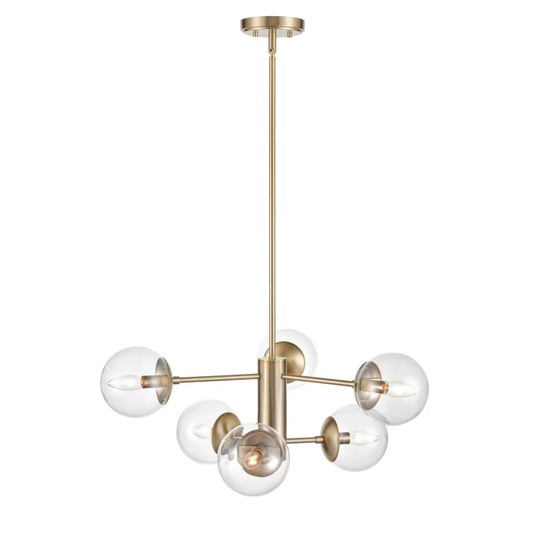 Millennium 6-Light Chandelier in Modern Gold