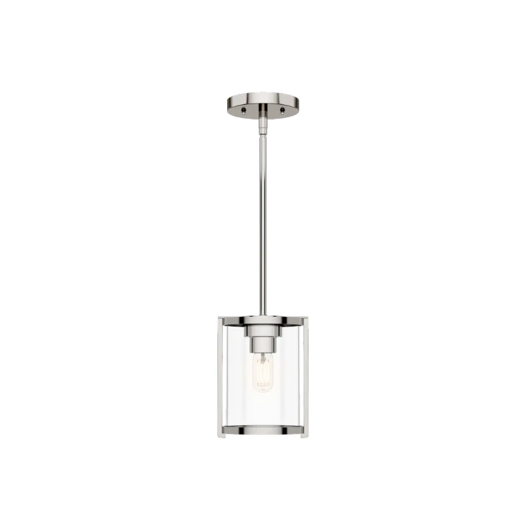 Polished Nickel One Light Mini Pendant from the Astwood Collection