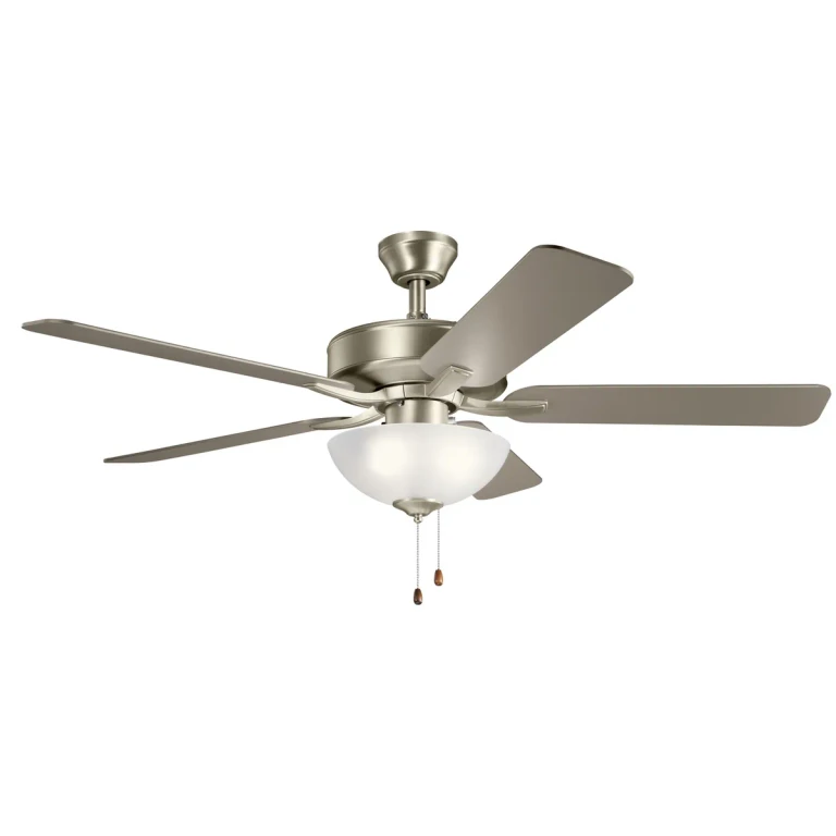 Basics Pro Select 3-Light 52" Indoor Ceiling Fan in Brushed Nickel