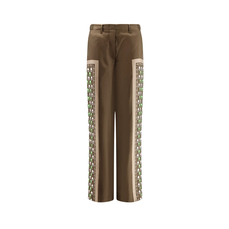 Tory Burch Trousers Brown Silk - Women