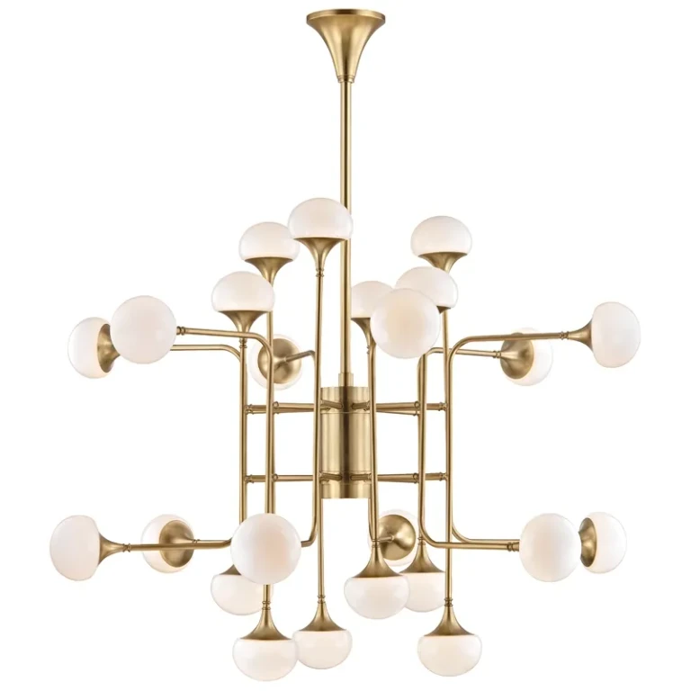 Aged Brass LED Chandelier from the Fleming Collection