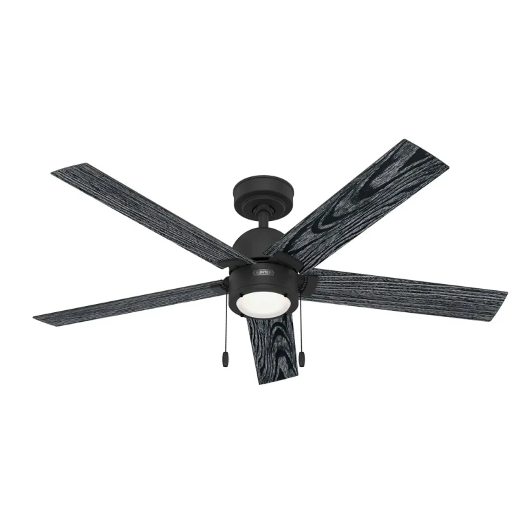 Matte Black 52"Ceiling Fan from the Erling Collection