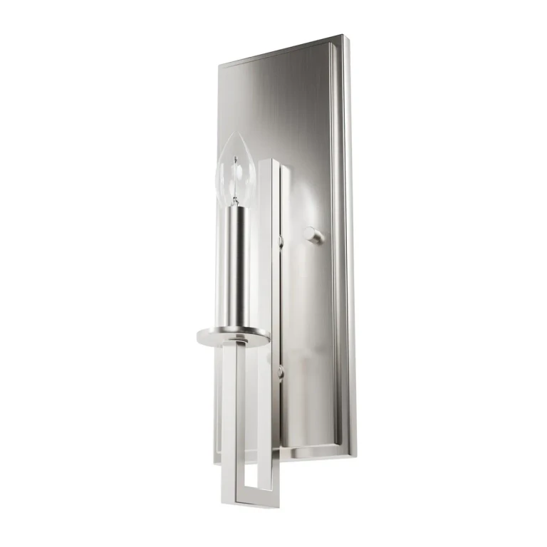 Brushed Nickel One Light Wall Sconce from the Bearden Collection